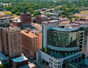 Pontiac Michigan Aerial View.jpg in Pontiac Scavenger Hunt, MI