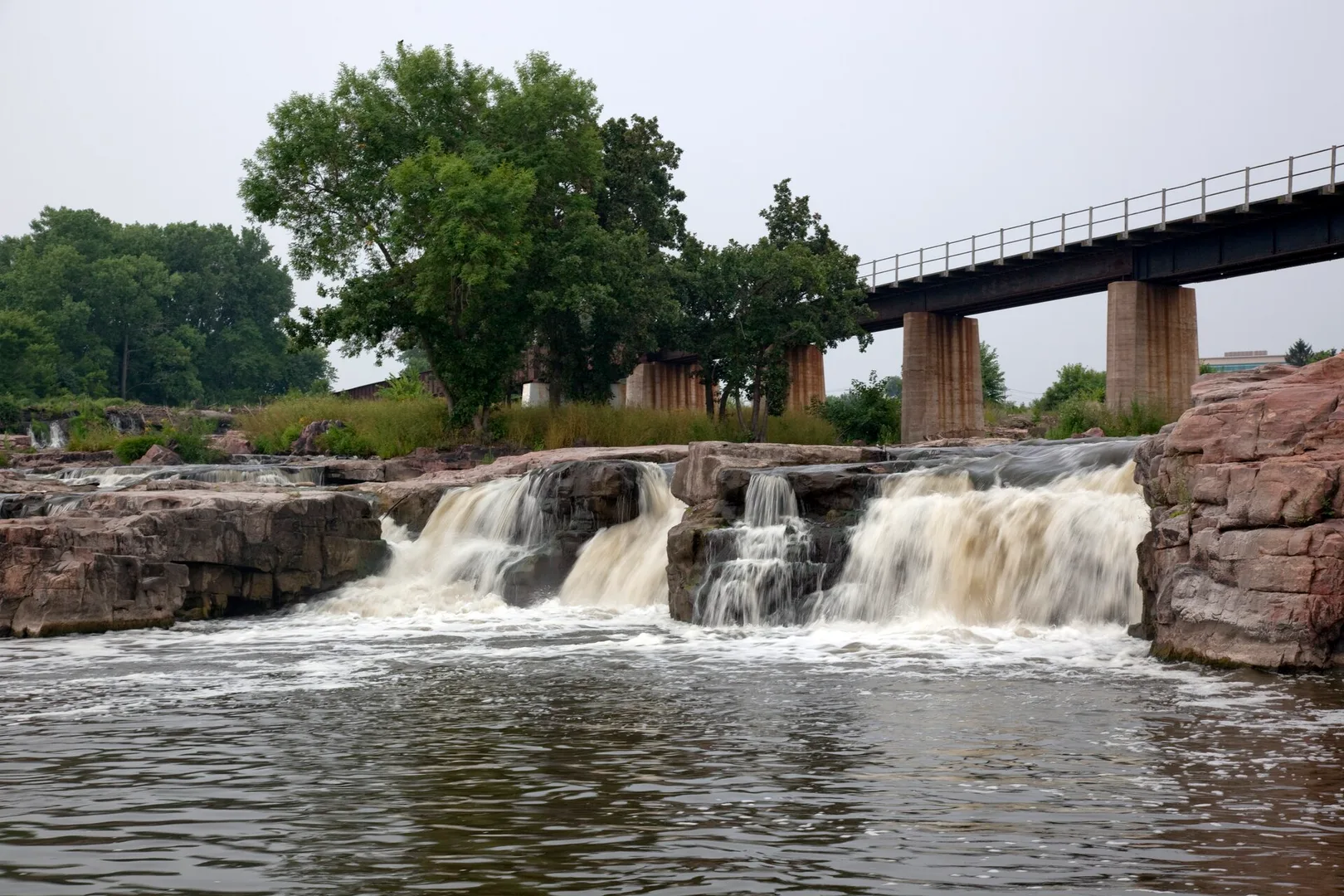 Falls of the Big Sioux River in Falls Park, Sioux Falls, South Dakota LCCN2010630512.tif in Sioux Falls Scavenger Hunt, SD